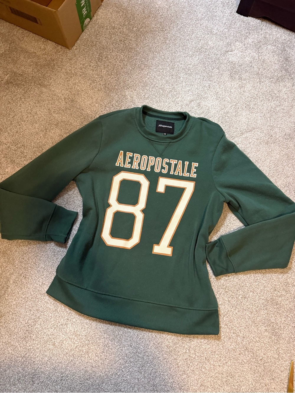 Aeropostale Dark Green '87 Pullover Sweatshirt